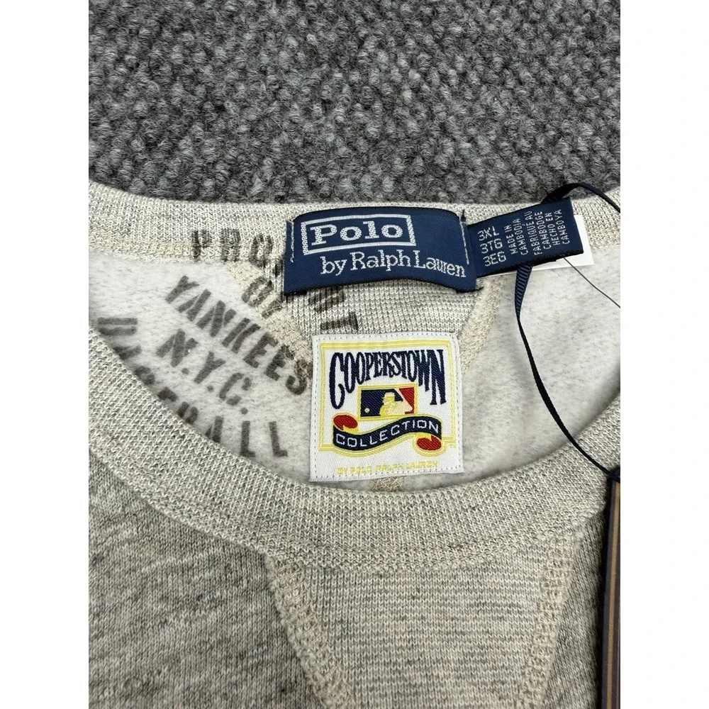 Polo Ralph Lauren x New York Yankees Mens 3XL Vintage Fleece Crewneck Sweatshirt